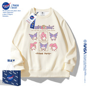 NASA女童加绒卫衣秋冬款2023休闲可爱库洛米中大童装女孩上衣
