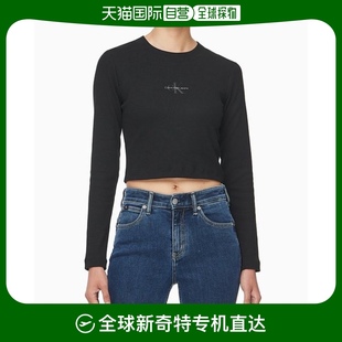 韩国直邮calvin klein  上装T恤长袖纯棉高档 时尚百搭 高级感