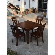 定制全实木西餐桌椅组合09米正方形小方桌现代简约1米饭桌家用小
