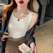 白色吊带背心2025春夏季女士西装内搭遮副乳纯棉无袖打底上衣外穿