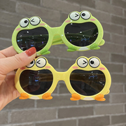 儿童太阳镜宝宝墨镜可爱青蛙造型，硅胶眼镜男童女童偏光镜防紫外线