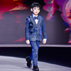 儿童西装套装男童，2024模特走秀新中式舞台，潮主持人钢琴演出服