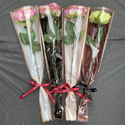 情人节单支花束包装袋透明多支520表白玫瑰包花袋插花鲜花包装纸