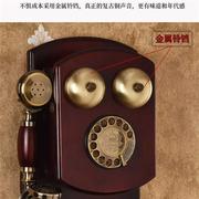 壁挂电话机复古转盘电话机，欧式仿古老式家用电话挂墙实木无线插卡