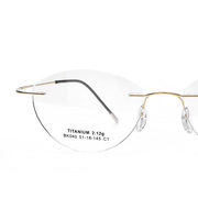 轻至2.2克上海配眼镜近视镜实体店纯钛超轻无框眼镜架女防蓝光