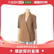 韩国直邮4cus短外套4cus亚麻，材质修身款，短袖夹克_fm1e7jk