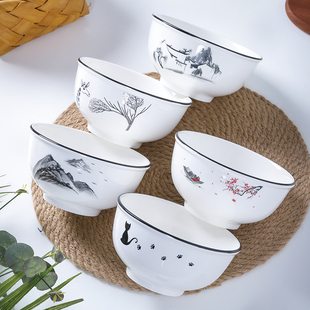 景德镇吃饭碗北欧碗碟套装，日式陶瓷碗筷，盘子家用餐具单个小碗大碗