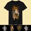 国潮复古风印花泰国大象动物，图案衣服夏季青年，男生休闲短袖t恤衫