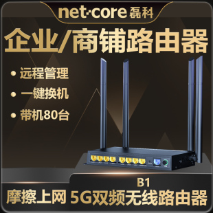 磊科9口B1无线路由器B11千兆端口5G双频wifi企业级B5商铺B6别墅8孔双多WAN接口铁壳B18监控家用办公高速穿墙