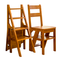 极速卡铁尔实木梯椅家用梯子椅子折叠两用梯凳室内多功能登高楼梯