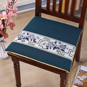 紫鹊新中式餐椅垫坐垫梯形椅垫，椰棕榈马蹄形椅垫实木椅子垫子防滑