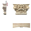 东阳木雕实木柱头，梁托装饰牛腿欧式罗马柱头拱形边接口雕花