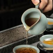 净隐青瓷公道杯功夫茶具陶瓷，套装家用手工分茶器茶过滤茶道零配件