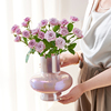 轻奢简约创意玻璃花瓶水养水养插花鲜花玫瑰郁金香高级感客厅摆件