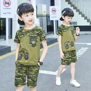 儿童迷彩服套装男童夏装短袖军装，小孩运动两件套宝宝特种兵帅气潮