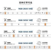 音乐灯带套装蓝牙智能装饰氛围灯条rgb防水低压12v 5050 led灯带