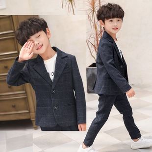 男童小西装外套秋季韩版儿童休闲西服套装潮演出礼服小孩上衣花童