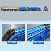 12006宇星遥控版野鸭号，蒸汽轨道火车拼装中国积木玩具