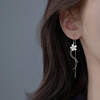 925纯银耳环女长流苏耳坠，设计高级感耳线，2024年耳钉耳饰