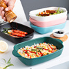 北欧陶瓷双耳焗饭盘长方形烤碗 千层面烘焙烤盘 烘焙模具烤箱餐盘