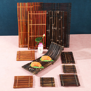 料理摆盘装饰刺身竹排，竹篱笆日式烤肉拼盘装饰品，摆件海鲜姿造道具