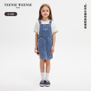 TeenieWeenie Kids小熊童装24夏季女童芝麻街刺绣背带连衣裙