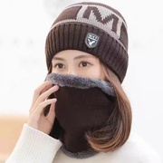 JA5男女款帽子冬季韩版百搭加绒保暖毛线帽骑车护耳加厚针织帽