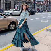 仙女森系连衣裙夏季流行设计感小众气质初恋桔梗两件套裙子潮
