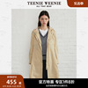 teenieweenie小熊奥莱连帽中长款风衣，外套收腰女宽松春