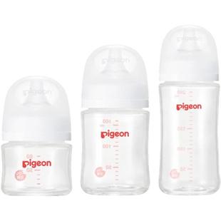 贝亲第3代宽口径母乳实感，仿母乳缓解胀气隔热玻璃，奶瓶透明3规格