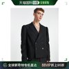 香港直邮潮奢 ASOS 男士设计泡泡袖西装外套(黑色)