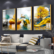 现代简约客厅装饰画三联画沙发，背景墙挂画北欧大气，壁画餐厅卧室画