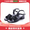 日本直邮italico日本制造低跟舒适绑带，凉鞋(黑色)