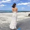 2023年夏季女装气质蕾丝，露背连衣裙长裙子，泰国海边度假沙滩裙