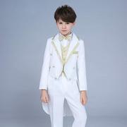 儿童礼服燕尾服套装花童礼服，男童钢琴演出服主持婚礼西装魔术服