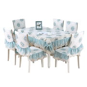 布艺餐桌布家用椅子垫餐椅，套装组合圆桌，桌椅布圆台布长方形茶几布
