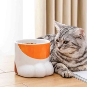 创意日式高脚陶瓷猫碗猫咪，食盆宠物用品狗盆狗碗猫粮碗保护脊椎巧