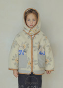 宝宝穿什么韩国进口Bien男女童23冬季法式复古保暖外套