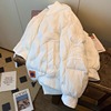 白色加厚菱格棉服女2023秋冬季设计感小众韩系棒球服夹棉外套