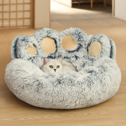 猫窝冬季保暖宠物床深度睡眠冬天用品猫垫子，四季通用狗窝猫咪猫床