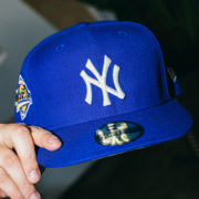 New Era全封平檐棒球帽MLB纽约扬基1996世界大赛侧标蓝色59FIFTY