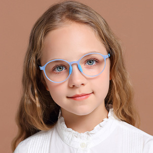 儿童镜架超轻耐用硅胶镜框5235#可配近视镜离焦镜片 远视矫正镜片