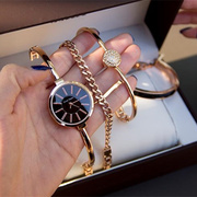  AK Anne Klein 1470GBST 手链表女士时装饰手镯金色套装手表