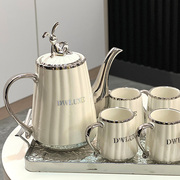 ins高颜值陶瓷水具套装茶具简约创意，家用客厅冷水壶水杯茶壶茶杯