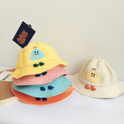 宝宝盆帽春秋季幼儿童防晒太阳帽1-2岁男童女童渔夫帽户外遮阳帽