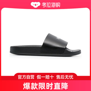 香港直发offwhite女士，黑色平底凉鞋，owic002s21pla0011001