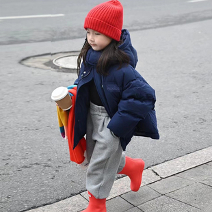 秋冬儿童羽绒服韩版男童女童宝宝短款加厚面包服小童大童冬装