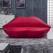 双人位沙发小户型网红个性创意时尚异形美容院美甲店嘴唇布艺