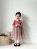 儿童裙子韩版2024春秋女童长袖，软糯蓬蓬纱裙，宝宝洋气公主长裙