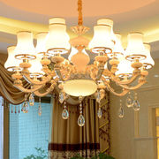 欧式客厅吊灯现代简约锌合金水晶灯LED大厅餐厅家用全屋灯具套餐